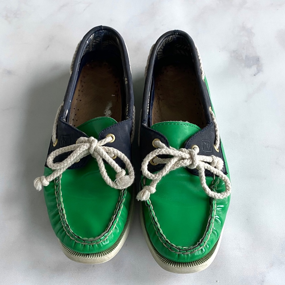 Sperry Top Sider TwoTone Patent Leather Boat Shoes